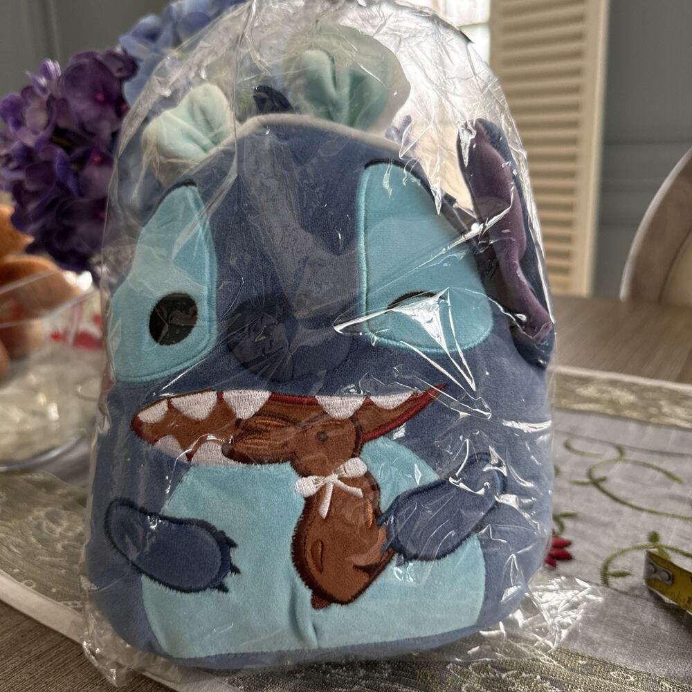 Jazwares Squishmallows Disney Lilo Stitch 8-inch Plush Toy with Easter Bunny